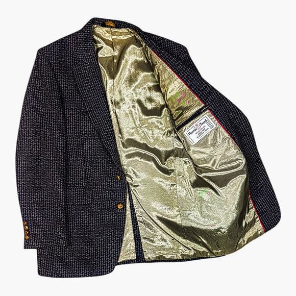 Foreman & Clark x Harris Tweed Check Weave Wool Sport Coat 42R - Picture 2 of 8